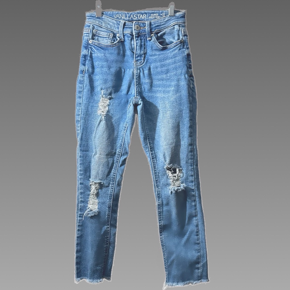 Vanilla Star Lightwash‎ Cropped Jeans Sz 25